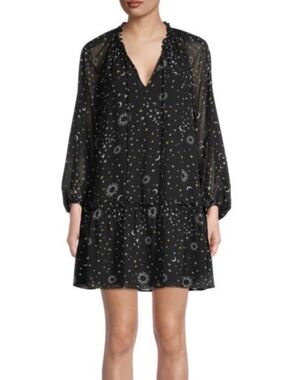 Derek Lam 10 Crosby Juno celestial print trapeze dress
